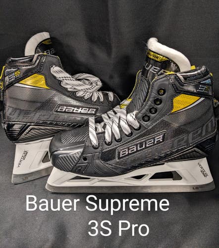 Senior New Bauer Supreme 3S pro Hockey Goalie Skates Regular Width Size 8 D
