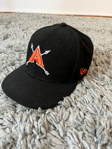 Six Nations Arrows Black Used Men's 7 1/4 New Era Hat