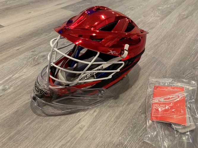 New Red Chrome Goalie Cascade XRS Helmet