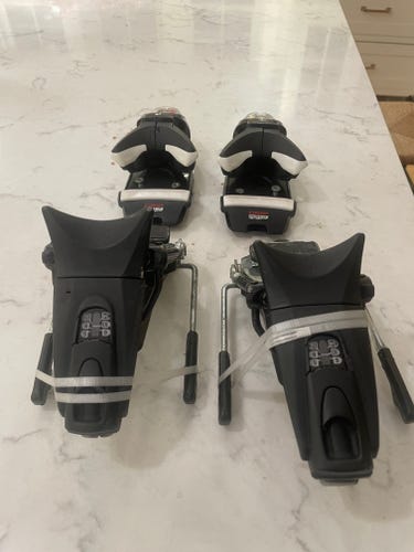 Used Look All Mountain Pivot 14 Ski Bindings 100 mm Brake Width Max Din 14