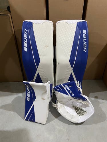 Used Bauer Supreme Ultrasonic Pads, Glove, & Blocker