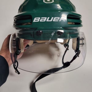 Bauer 4500 Pro Stock Hockey Helmet Combo Visor Green Medium Iowa Wild