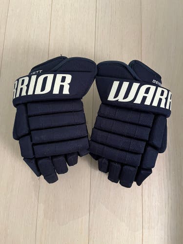 Pro Stock MIC Warrior Franchise Gloves 13 Inch Navy Penguins Winter Classic Rare!