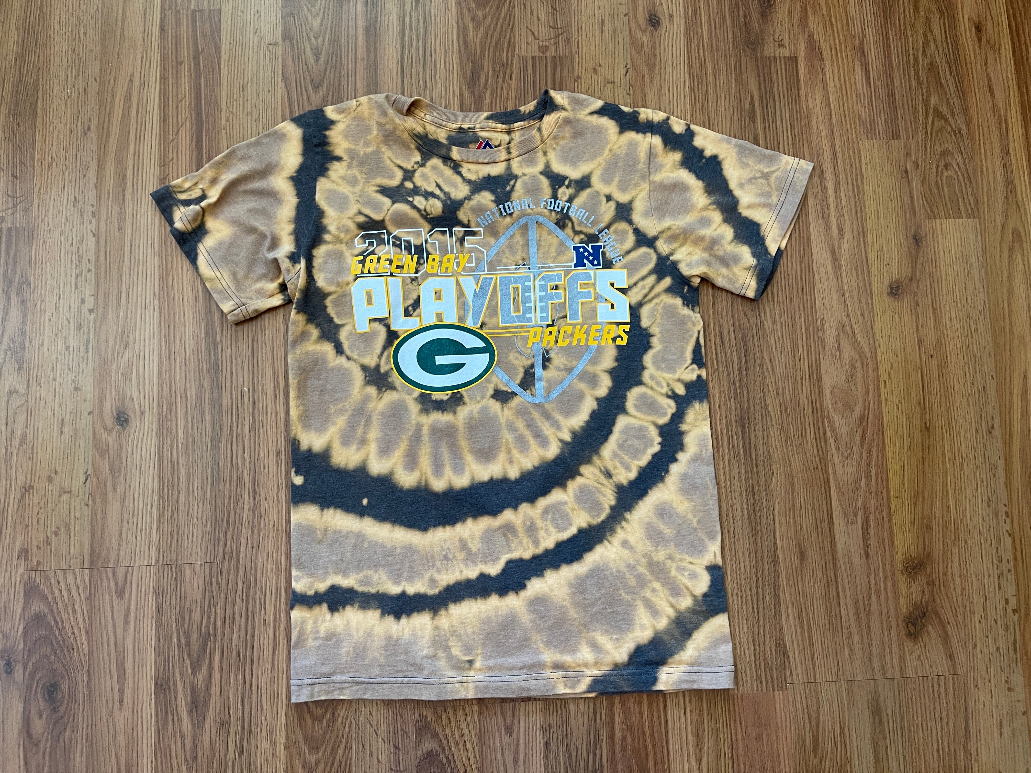 Green Bay Packers Majestic Vintage Green Tie Dye T-Shirt