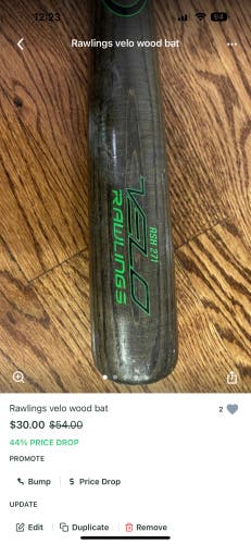 Used Rawlings (-3) 29 oz 31" Bat