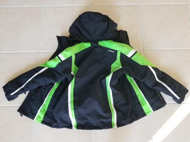 Karbon Jupiter Ski/Snowboard Jacket (Men's MEDIUM), black w/ lime green