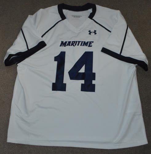 SUNY Maritime College Privateers Lacrosse Game Worn Jersey Under Armour New York