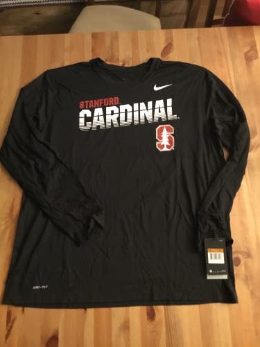 NWT nike Mens XXL stanford cardinal Dri-Fit Legend Long Sleeve Shirt T-shirt