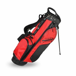 Ray Cook Mens Hotz 2.0 Black Red Golf Stand Bags