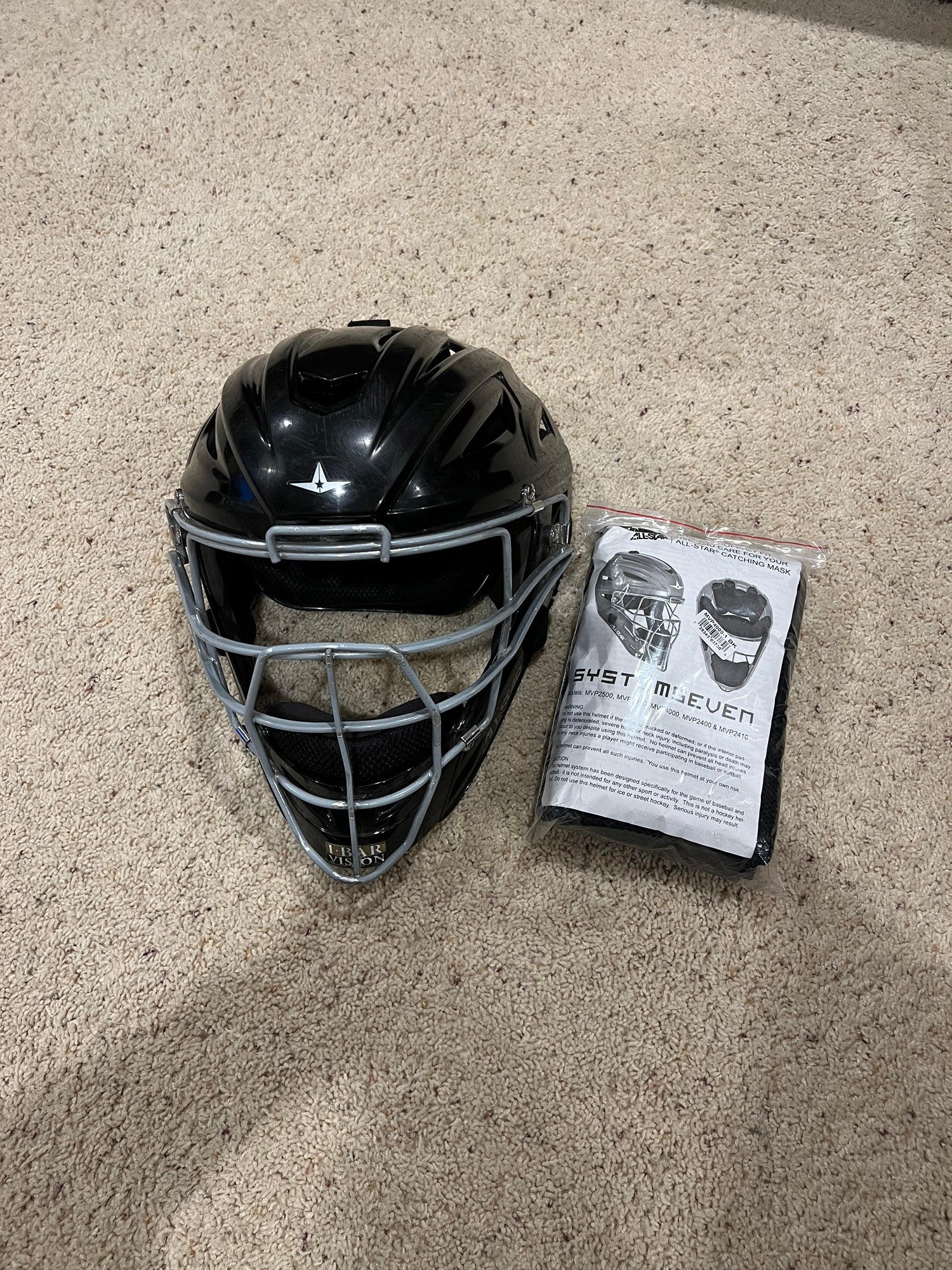 All Star Youth Catcher Helmet MVP2410 - Black