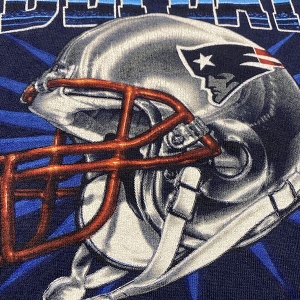 New England Patriots T Shirt Men Medium Adult Blue NFL Football