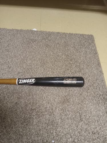 Used BBCOR Certified 2019 Zinger Wood X30 Bat (-3) 30 oz 33"