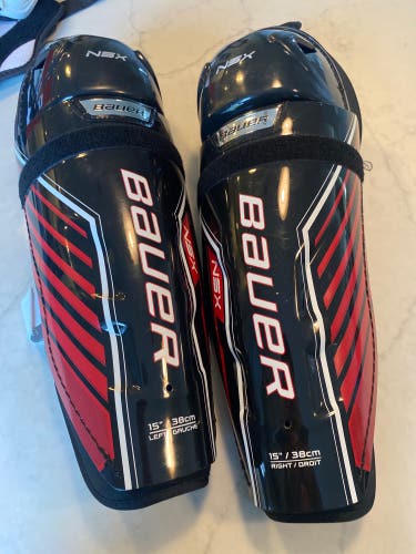 Brand New Bauer NSX Shin Guards Senior 15”