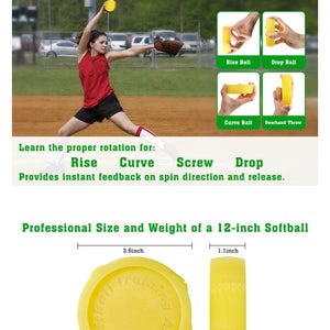 Used softball spinner training aid for pitchers