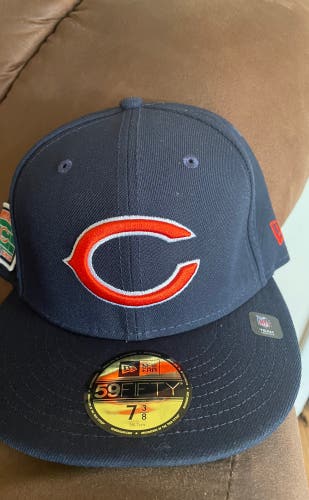 Chicago Bears New era NFL Field Patch Fitted Hat 7 3/8