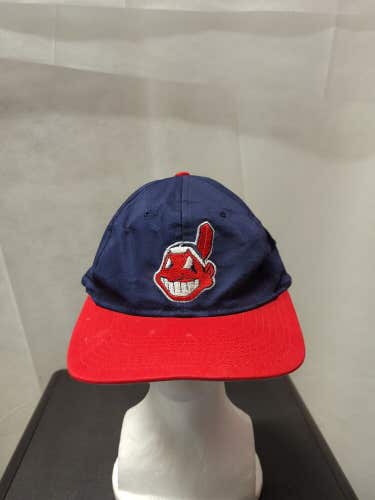 Vintage Cleveland Indians Chief Wahoo Competitor Snapback Hat MLB