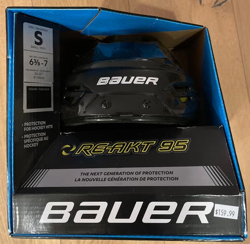 New Bauer Re-Akt 95 Hockey Helmet, Small, Black