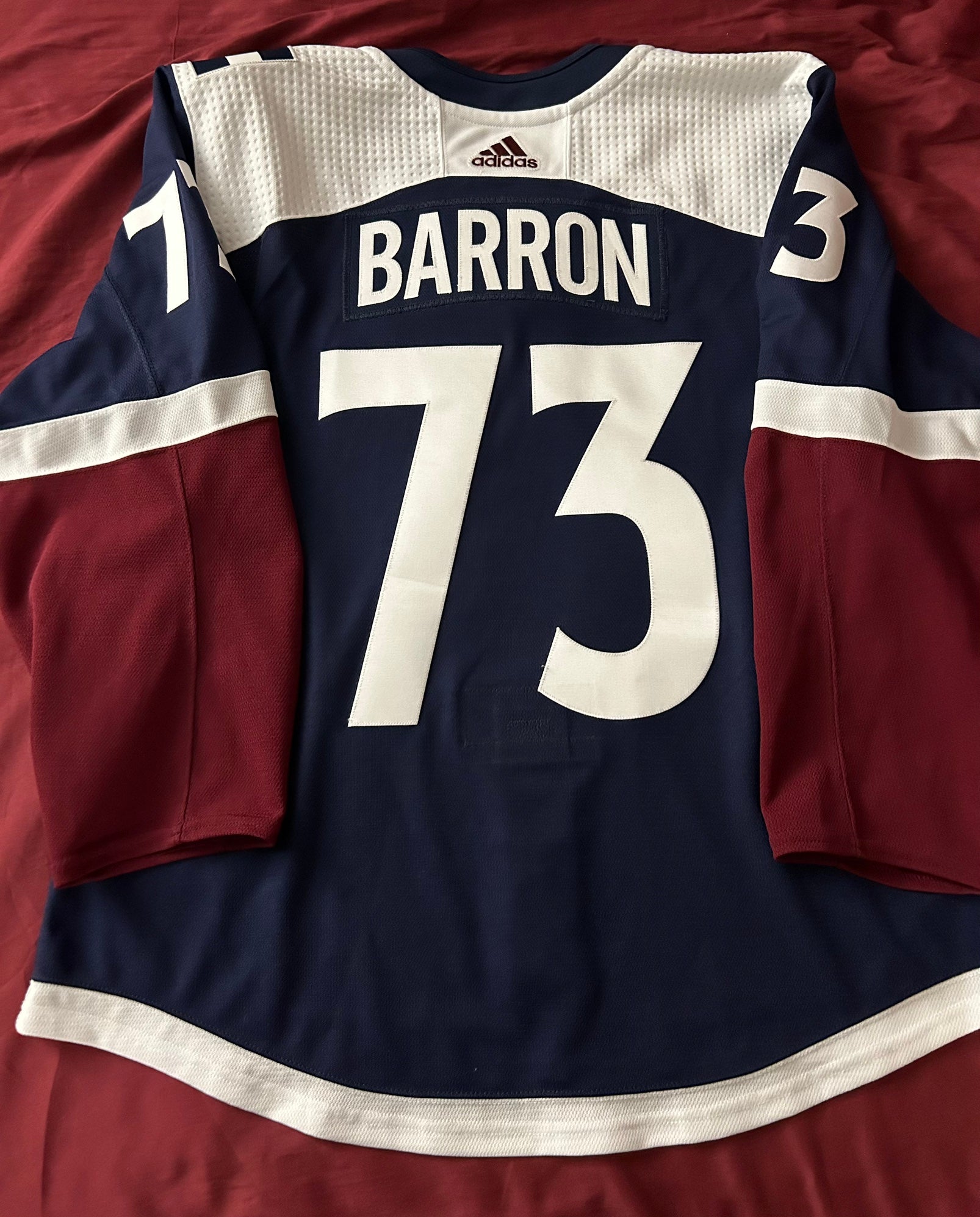 Colorado Avalanche Training Camp Issued Jersey Sz 56 - Travis Barron