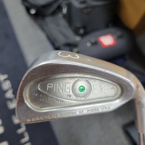 Used Ping Eye 2 Green 3 Iron Regular Flex Steel Shaft Individual Irons