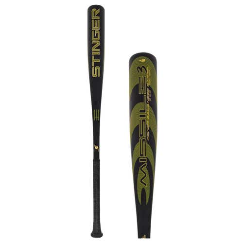 New BBCOR Certified Stinger Alloy Missile 3 Bat (-3) FREE SHIPPING