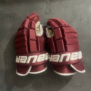 Bauer 15" Pro Stock 4 Roll Gloves Maroon