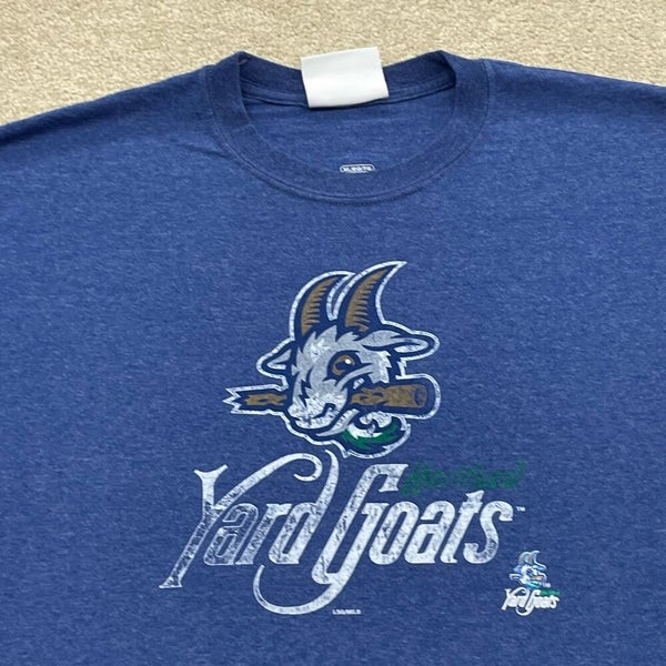 Hartford Yard Goats T Shirt Men XL Blue Adult MiLB Baseball Vintage Minor League