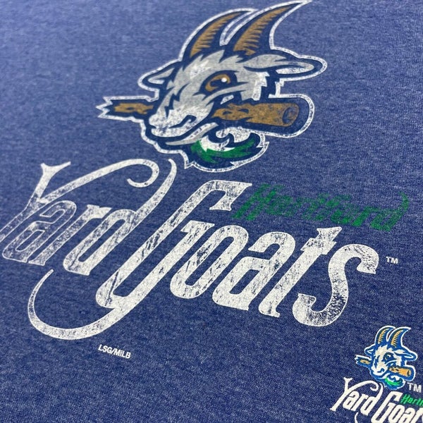 Hartford Yard Goats T Shirt Men XL Blue Adult MiLB Baseball Vintage Minor  League