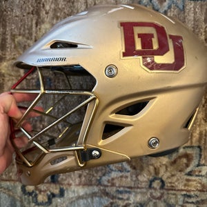 Denver game used worn helmet Warrior
