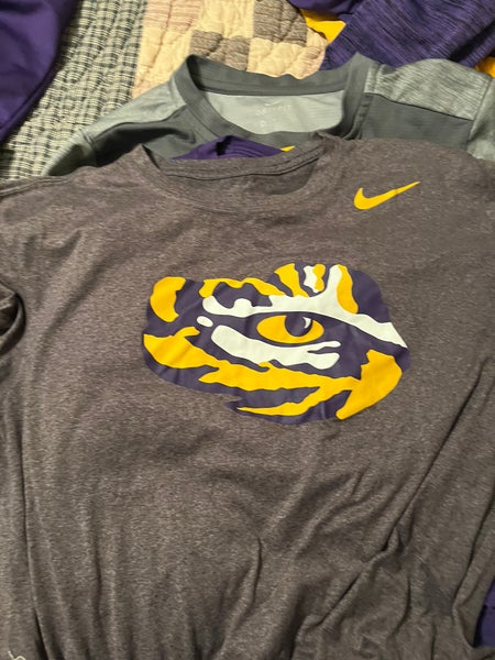 Nike Team LSU Tigers Football Jersey Purple & Yellow #12 Mens