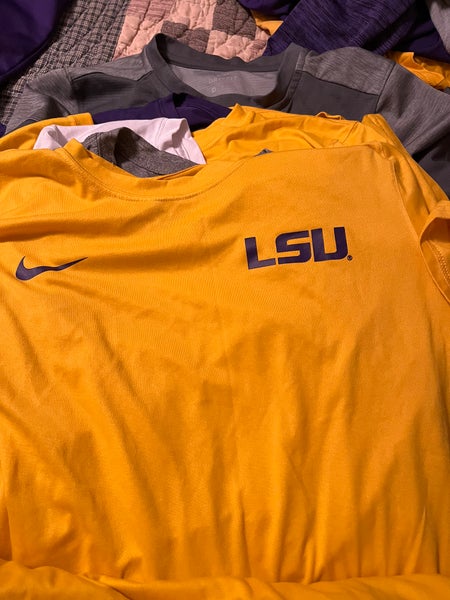 Nike Team LSU Tigers Football Jersey Purple & Yellow #12 Mens