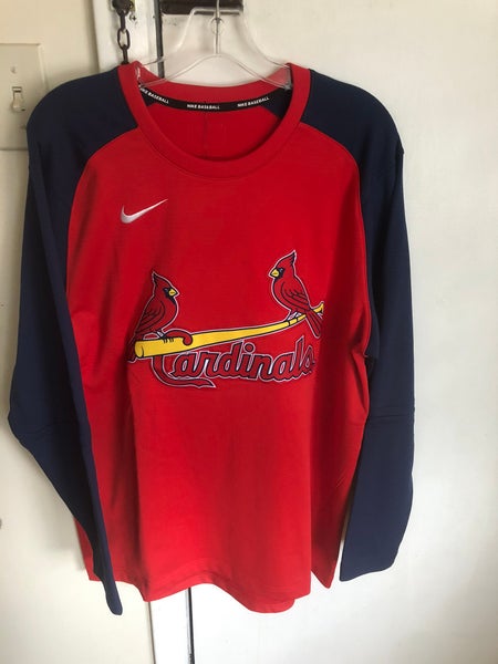 Nike Baseball (MLB St. Louis Cardinals) Men's 3/4-Sleeve Pullover