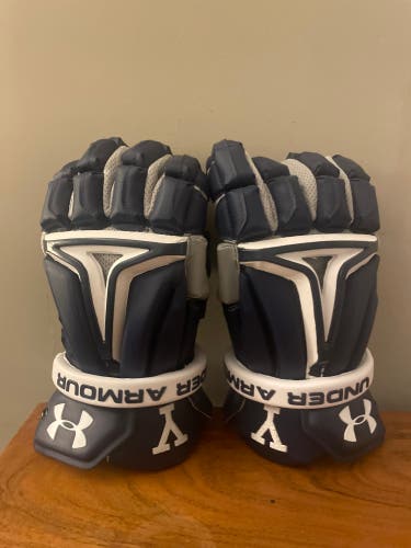 New Yale Custom Under Armour 13" BioFit Lacrosse Gloves