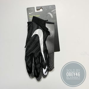 Nike Vapor Knit  Football Receiver Gloves Checkered Palm Black 3XL