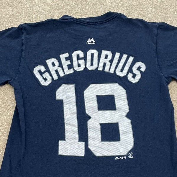 Blue New York Yankees #18 Didi Gregorius MLB Baseball Majestic t-shirt  Adult 2XL