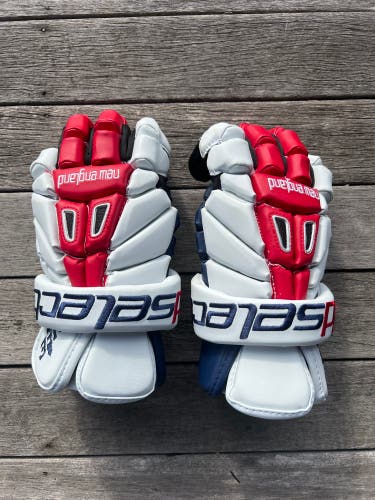 Team Issued 3d New England Lacrosse Gloves