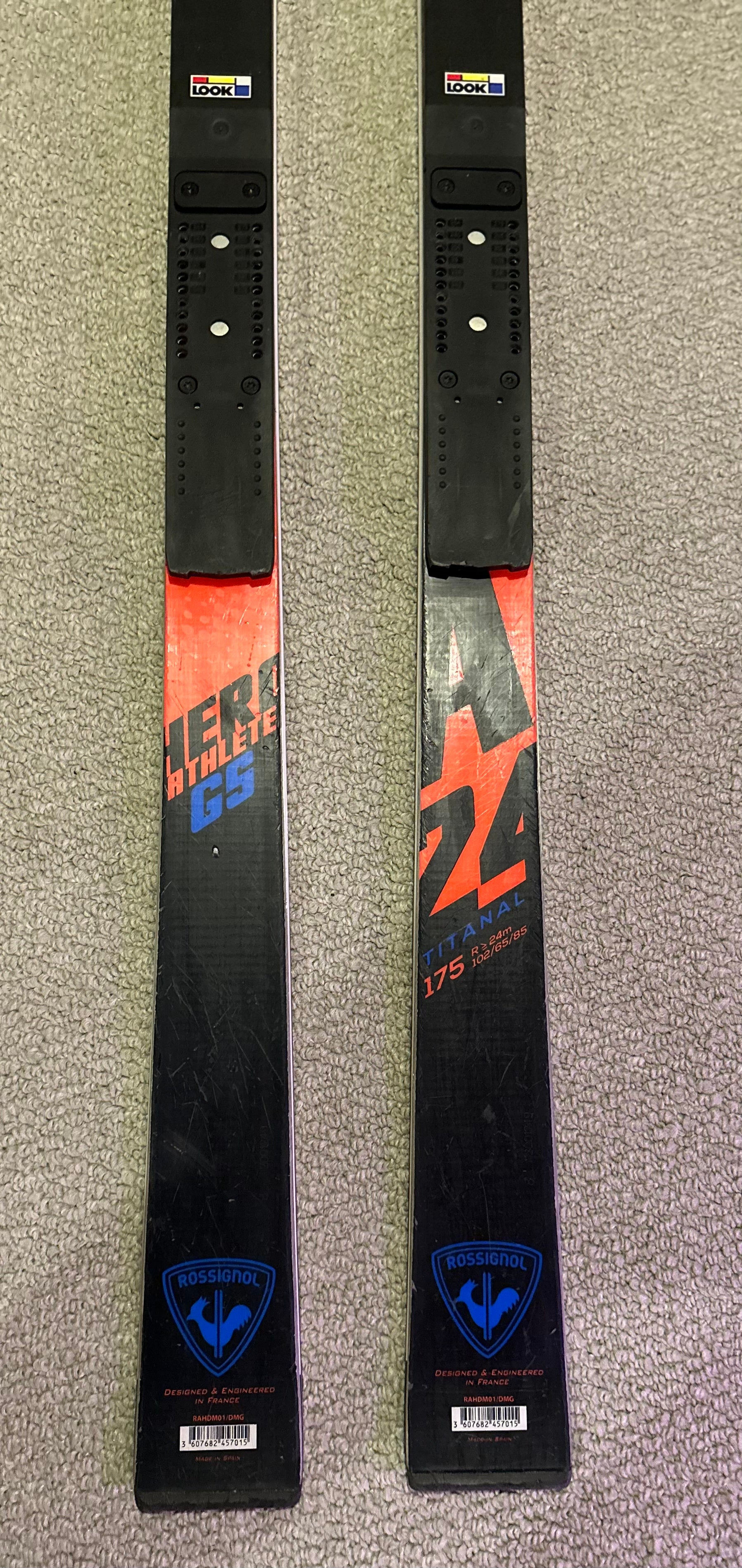 Rossignol Hero Athlete GS skis 175cm with Look SPX12 bindings