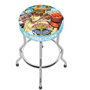 New Arcade 1UP Capcom Legacy adjustable stool Shinku Hadoken Edition