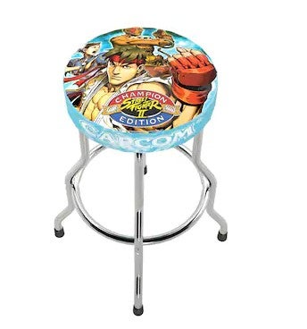 New Arcade 1UP Capcom Legacy adjustable stool Shinku Hadoken Edition