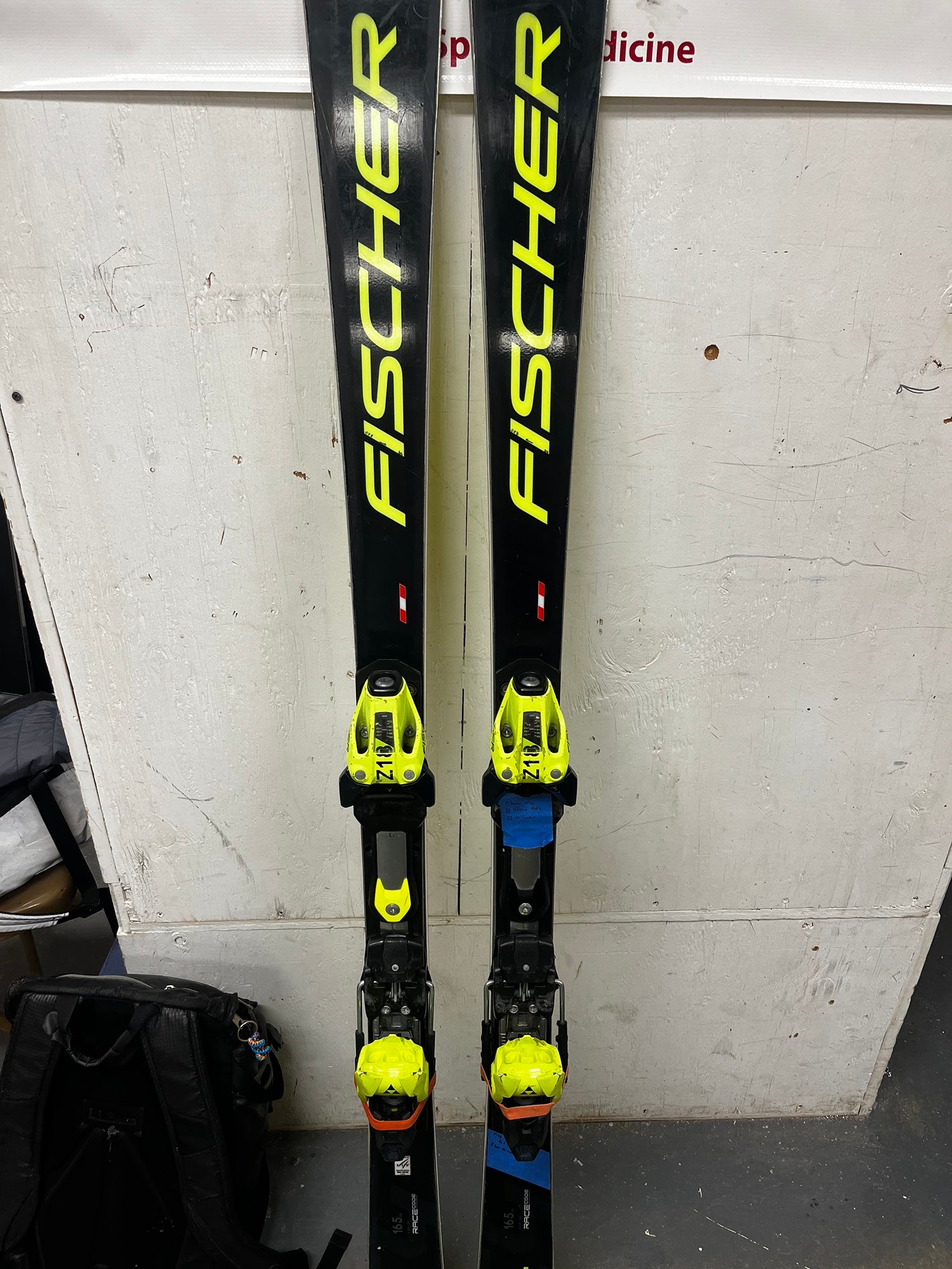 Used Fischer RC4 World Cup SL Skis 150cm with Z11 binding DIN 3-11 