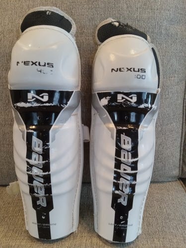 Used Bauer Shin Pads.  12 inch