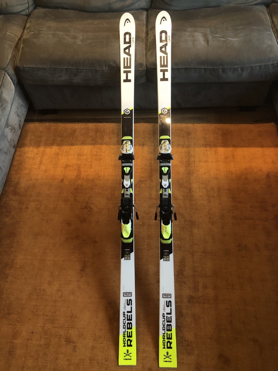 Used HEAD 195 cm Racing World Cup Rebels i.GS RD Skis With