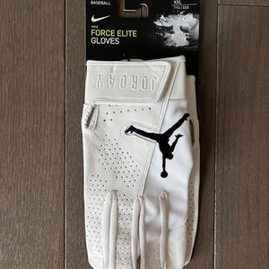 Adult Nike Jordan Force Elite Baseball Batting Gloves White PGB690-101 Size XXL
