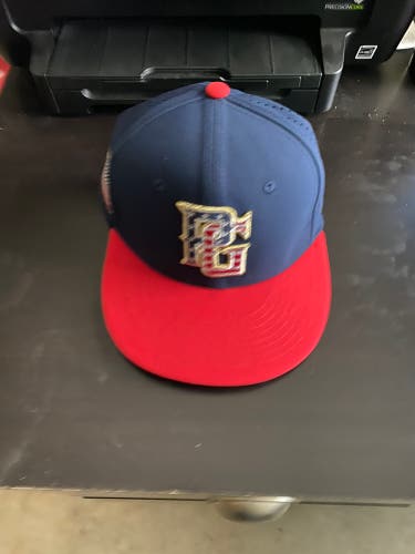 Perfect game fitted hat American flag xs/s