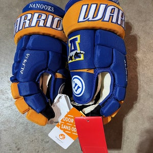 University Alaska Fairbanks NCAA D1 Pro Stock 14" Warrior Alpha Gloves BRAND NEW