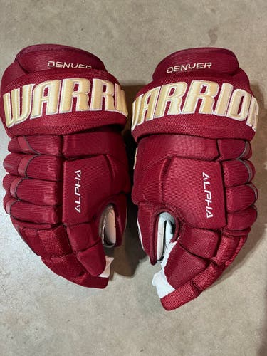 University of Denver NCAA D1 Pro Stock 14" Warrior Alpha DX gloves Brand New