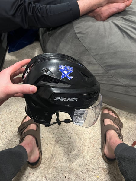 Used Medium Bauer Re-Akt 150 Helmet USHL helmet With Visor
