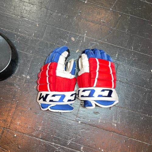 CCM red white blue gloves NY RANGERS team USA