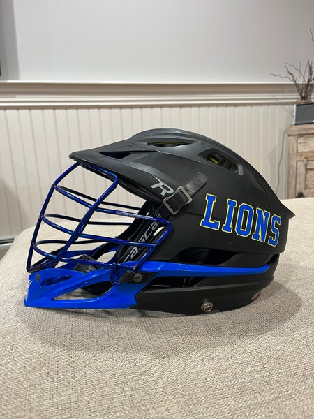 Cascade R Matte Black Chrome Blue Facemask