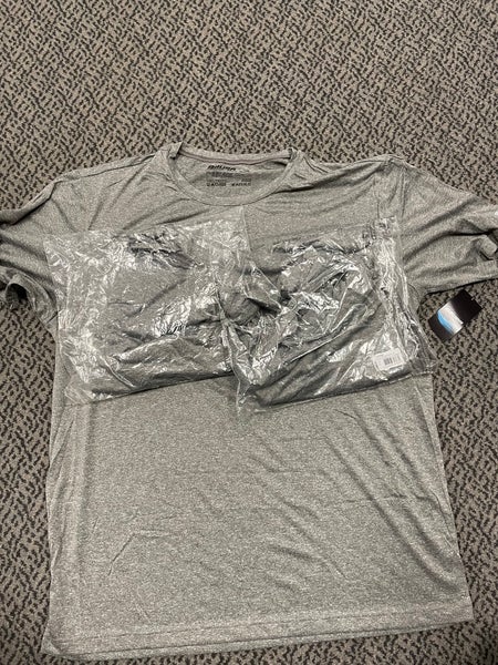 3-Pack XL Bauer Gray Team Tec t-shirt