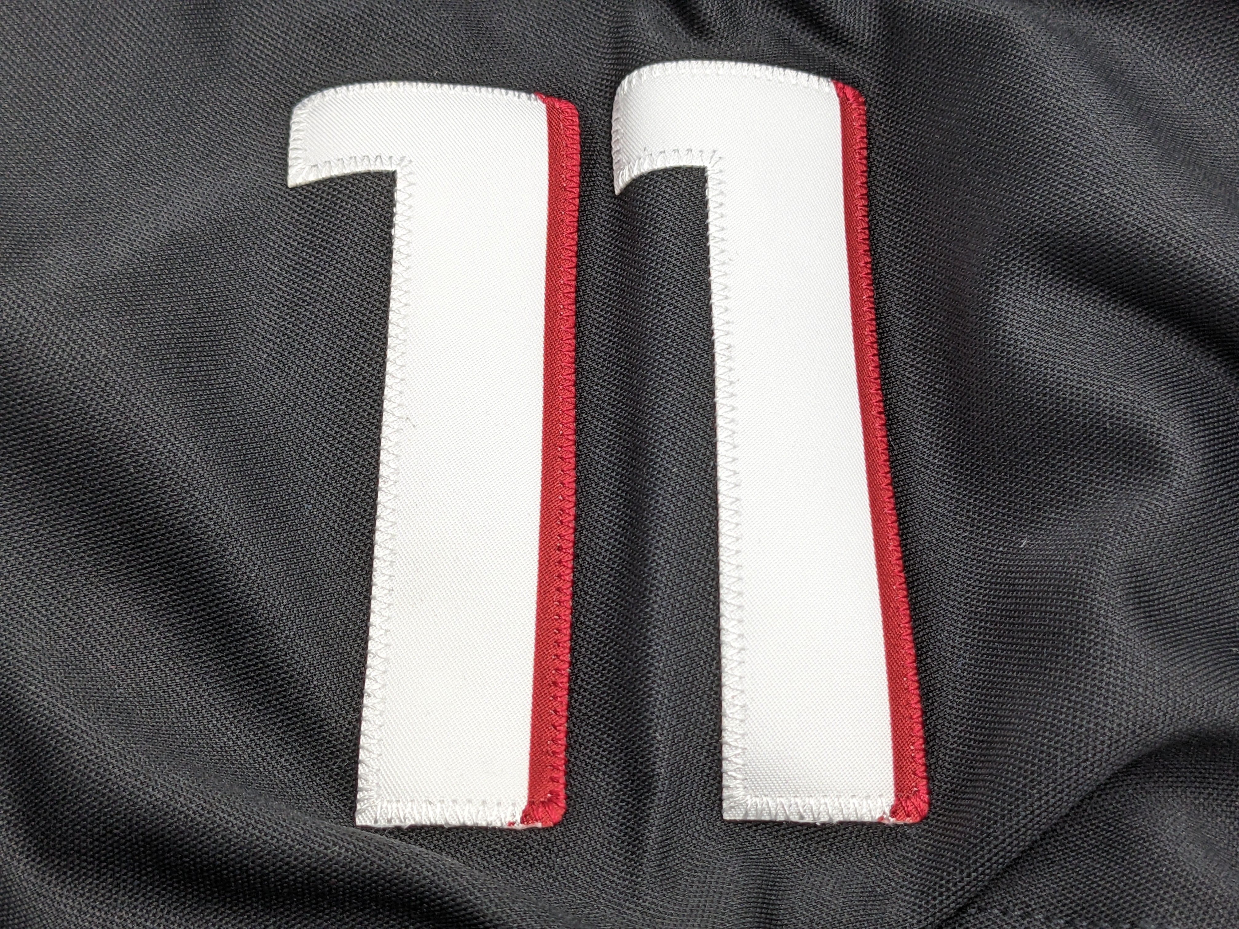  Majestic Men's Julio Jones Red Atlanta Falcons Hashmark Player  Jersey : Sports & Outdoors